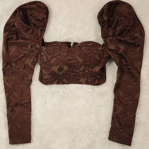 Jacquard Bustier Top Sz. Large - Picture 2 of 9